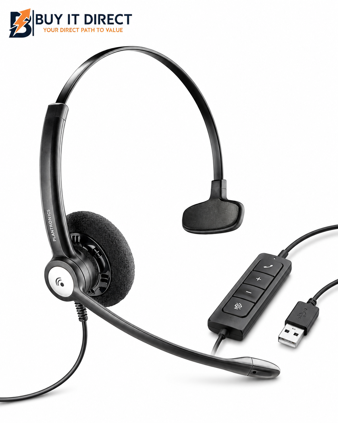 Plantronics Entera HW111N Headset with USB Connection (For Call Center) One Sided