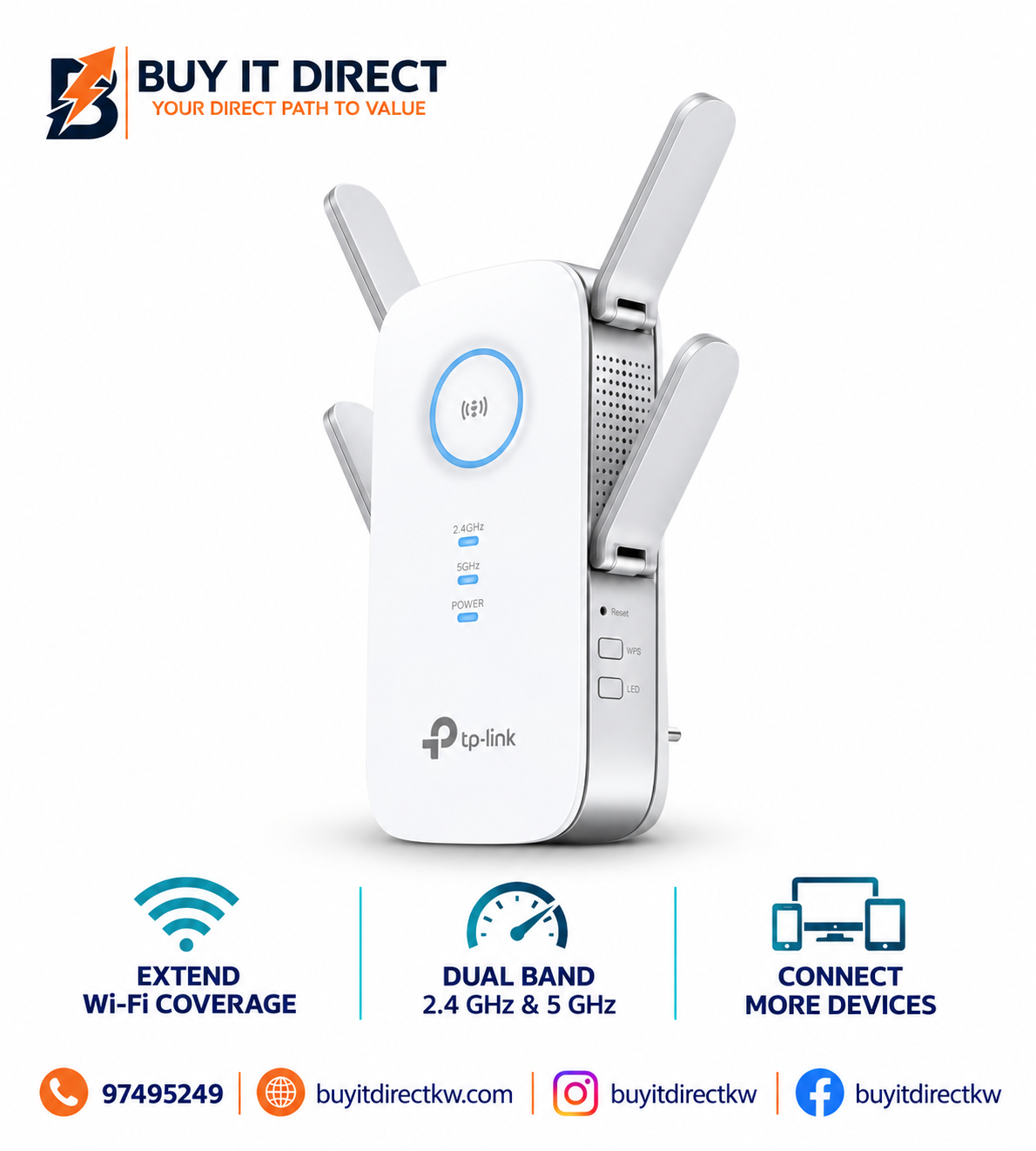 TP-Link RE650 AC2600 WiFi Range Extender