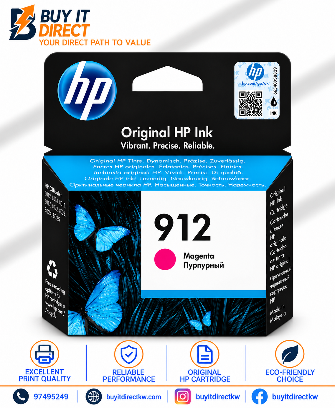 HP 912 Magenta Original Ink Cartridge