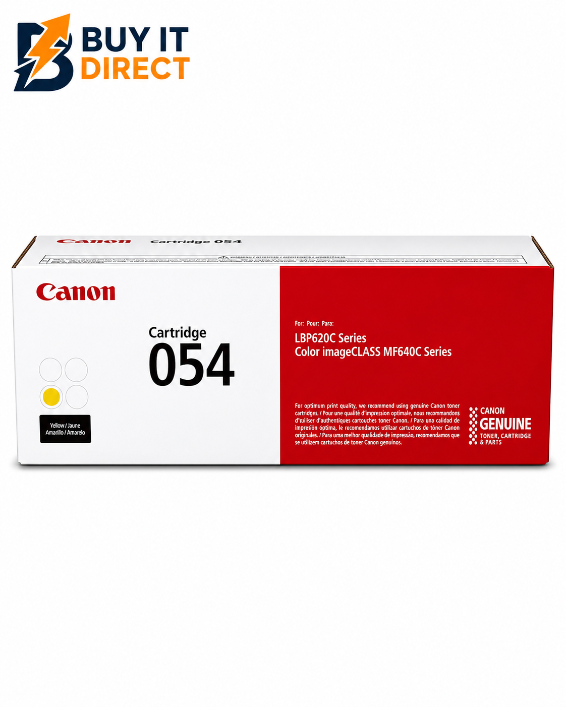 Canon 054 Yellow Toner Cartridge – 1.2K Pages / Yellow Color / Toner Cartridge