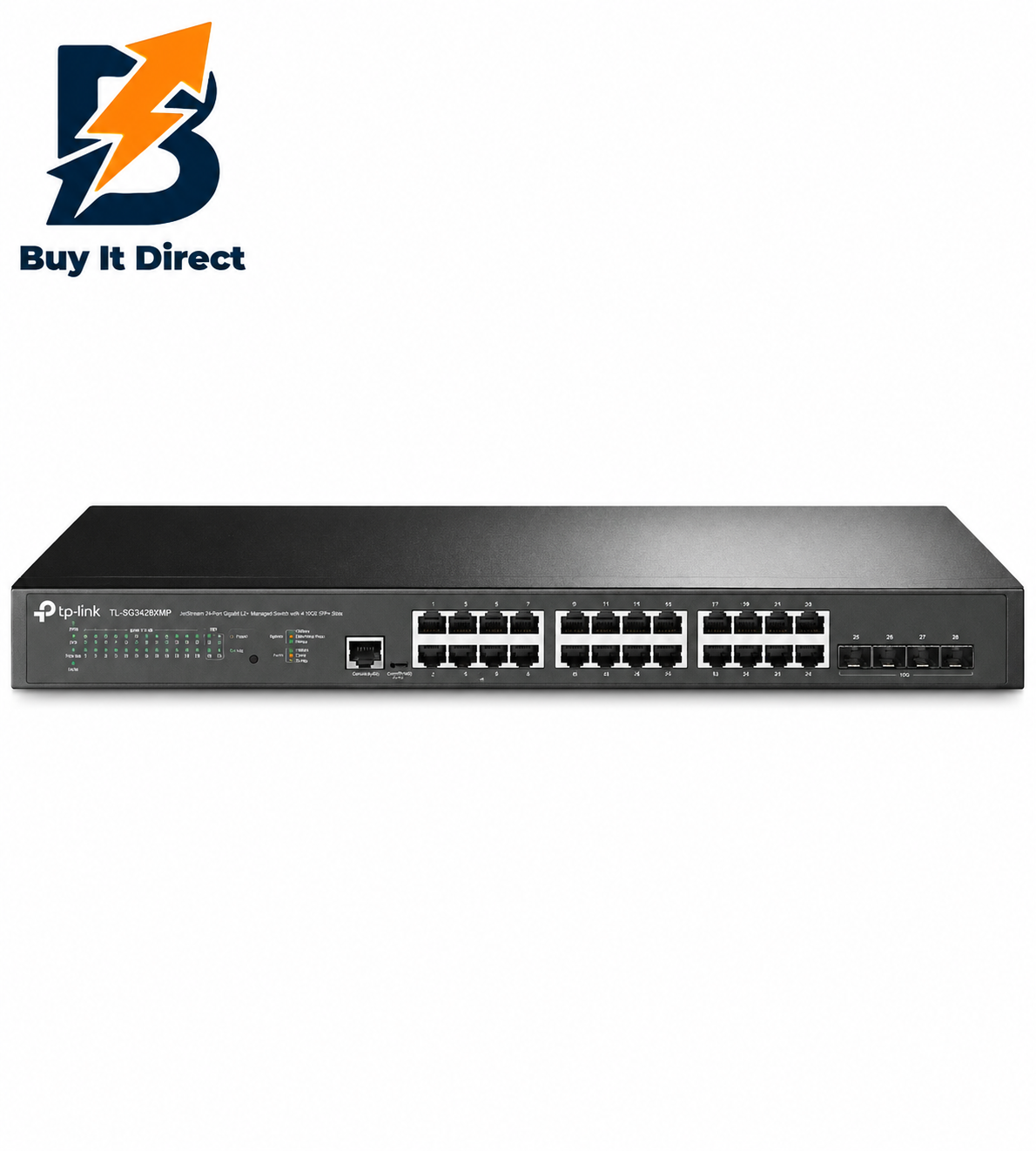 مبدل شبكة TP-Link TL-SG3428XPP-M2 JetStream مُدار (من الطبقة الثانية) بـ 24 منفذًا، يدعم سرعة 2.5 جيجابت وتقنية PoE+، مع 4 منافذ ربط صاعد (Uplink) بسرعة 10 جيجابت (SFP).
