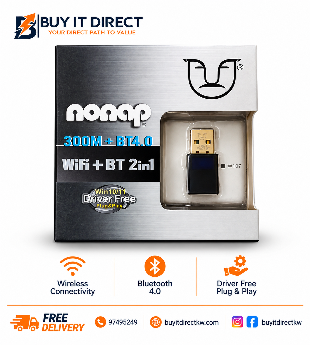 محول WiFi USB من ALFA AC600 مع Bluetooth