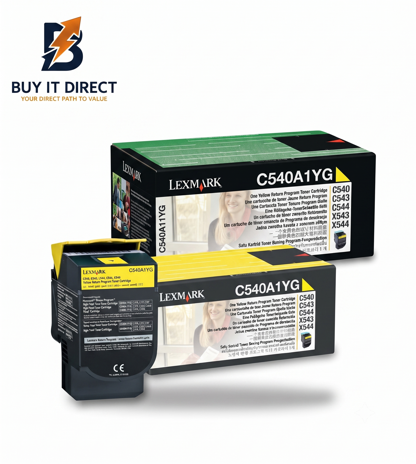Lexmark C540 Yellow (C540A1Yg) Toner Cartridge