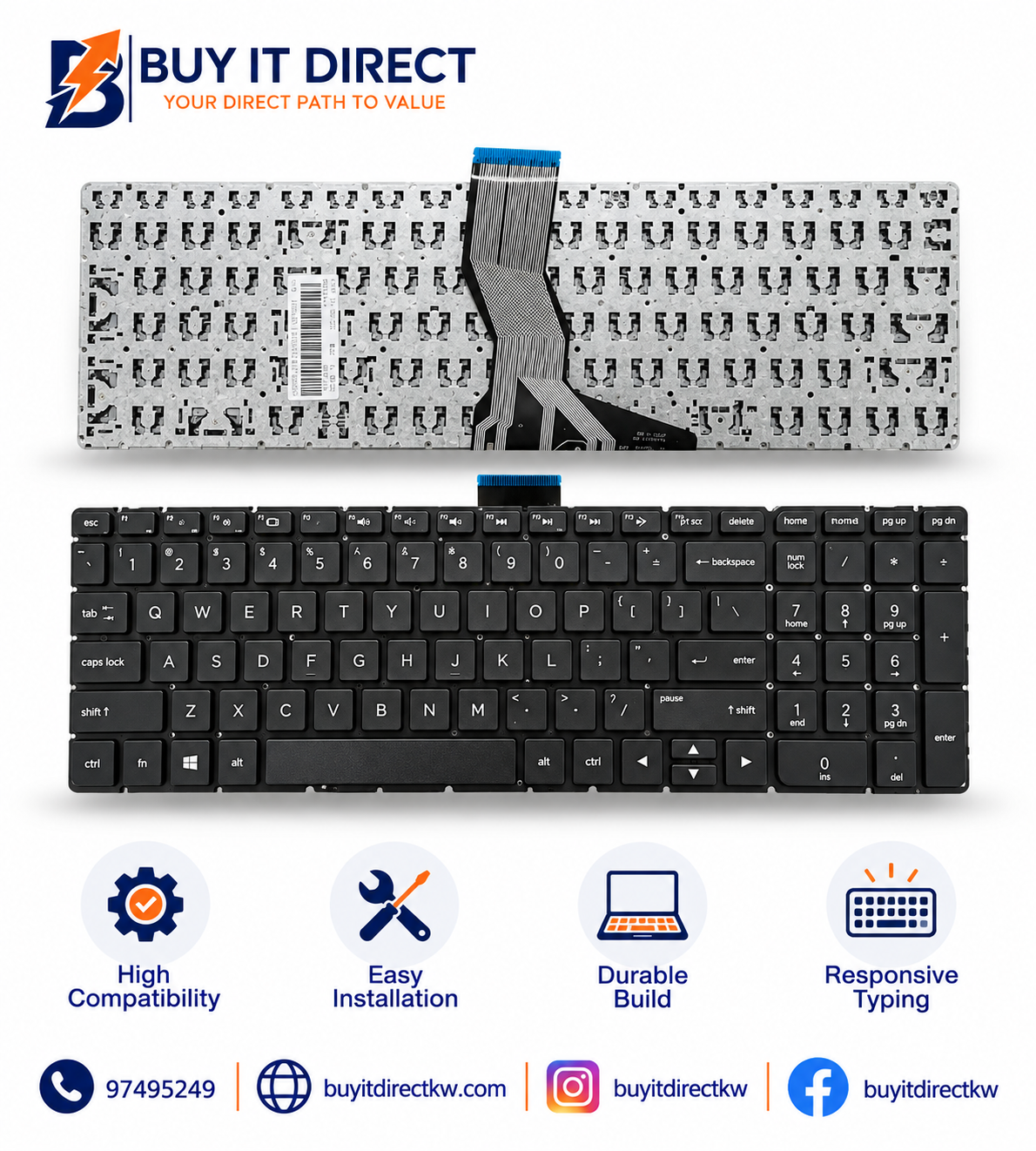 HP Pavilion 15 AU 15 AU010WM Pavilion 15 Laptop Keyboard Silver US English Arabic Layout