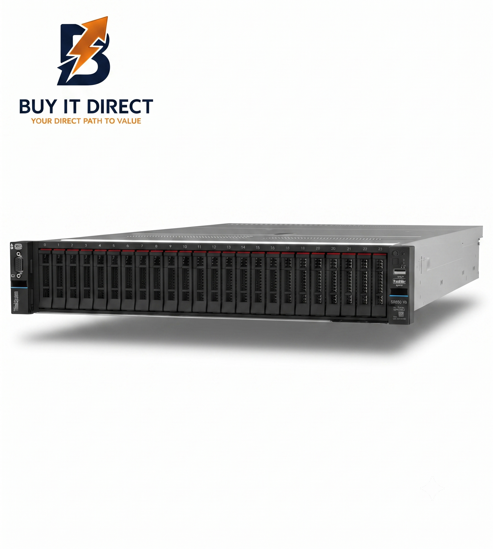 Lenovo ThinkSystem SR650 V3 - Xeon-2.40GHz / 12-Cores / 64GB / 2x 1100Watts / Rack (2U)