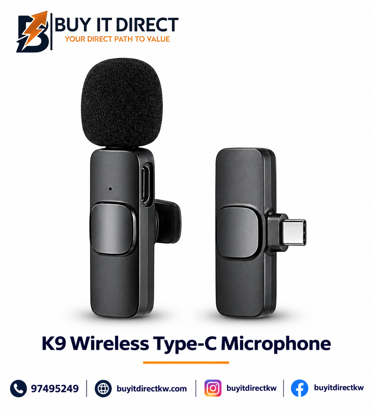K9 Wireless Type-C Microphone