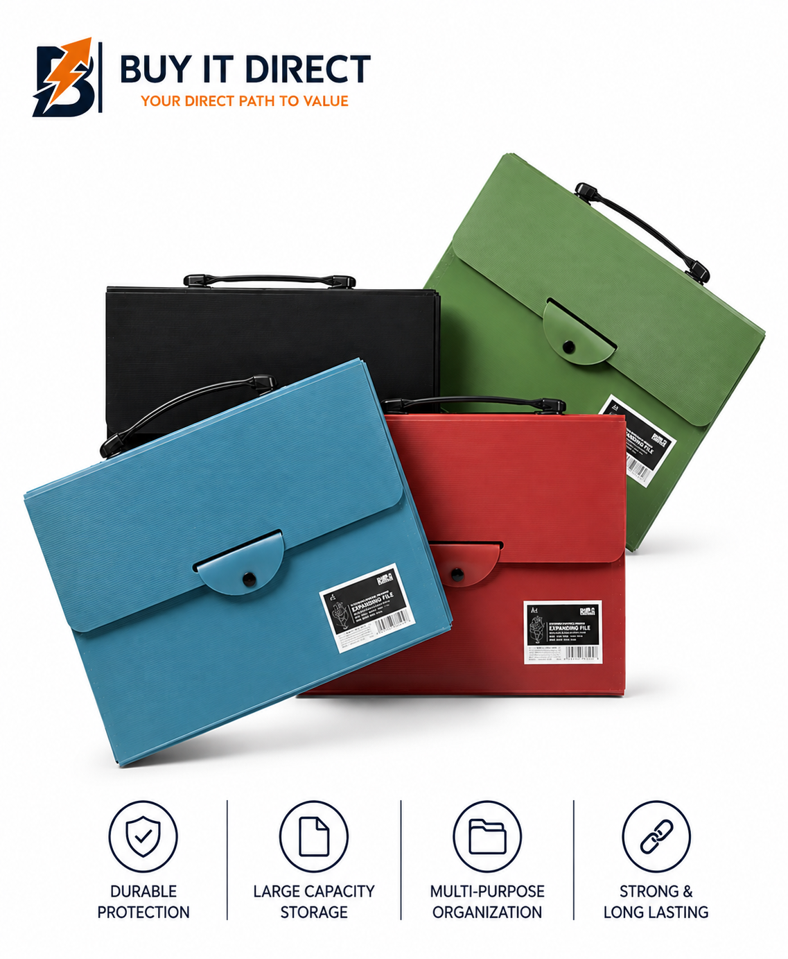 Original 9361 Expanding File 13 Pocket With Handle 1 to 7