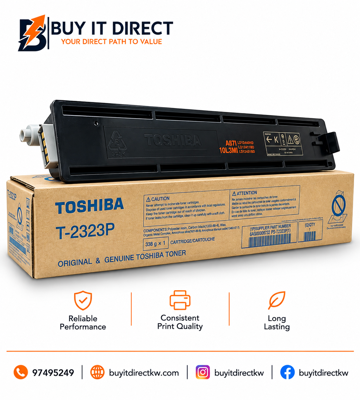 خرطوشة تونر أسود Toshiba T2323P