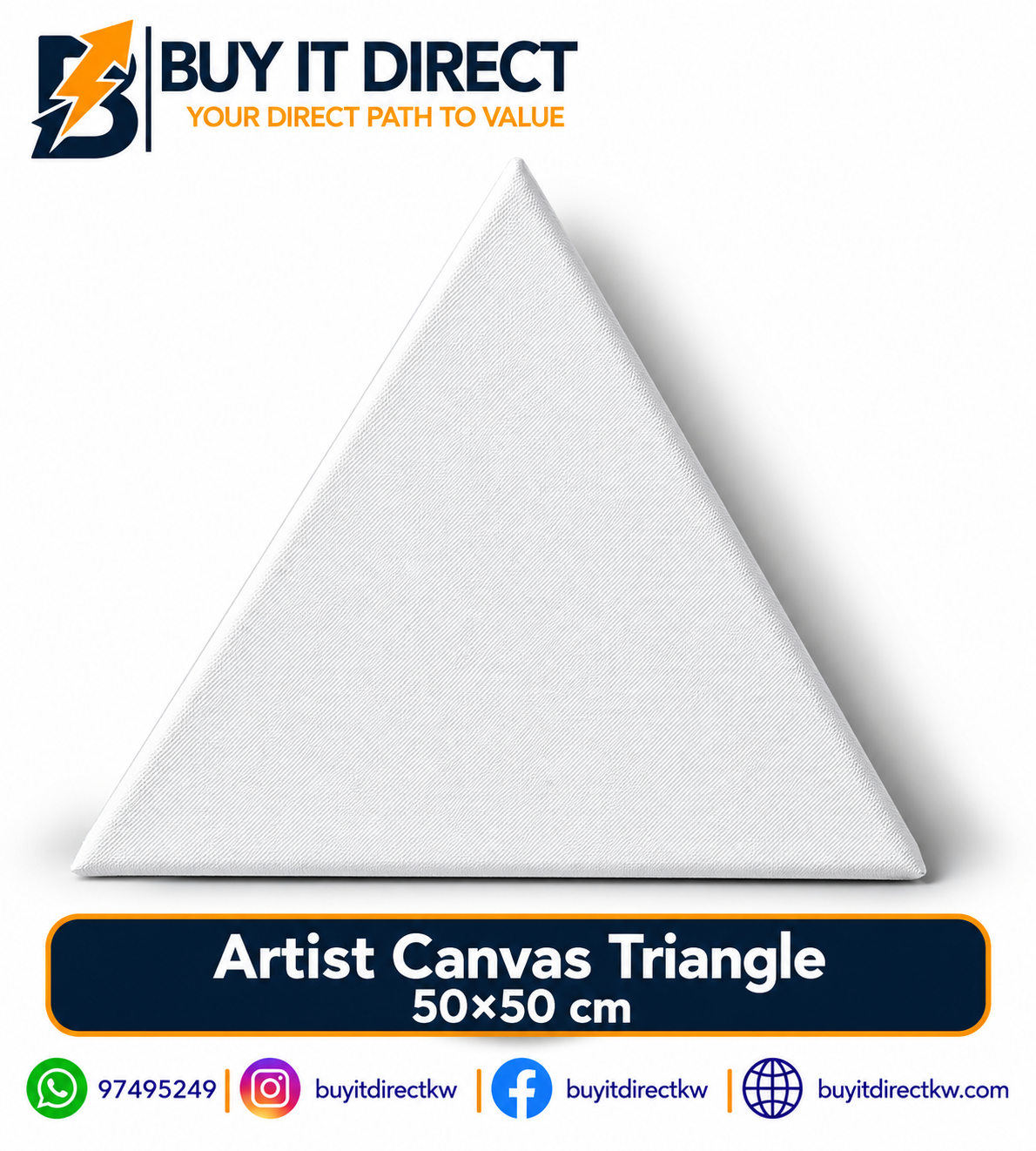 ARTIST CANVAS TRIANGLE – 50 × 50 CM