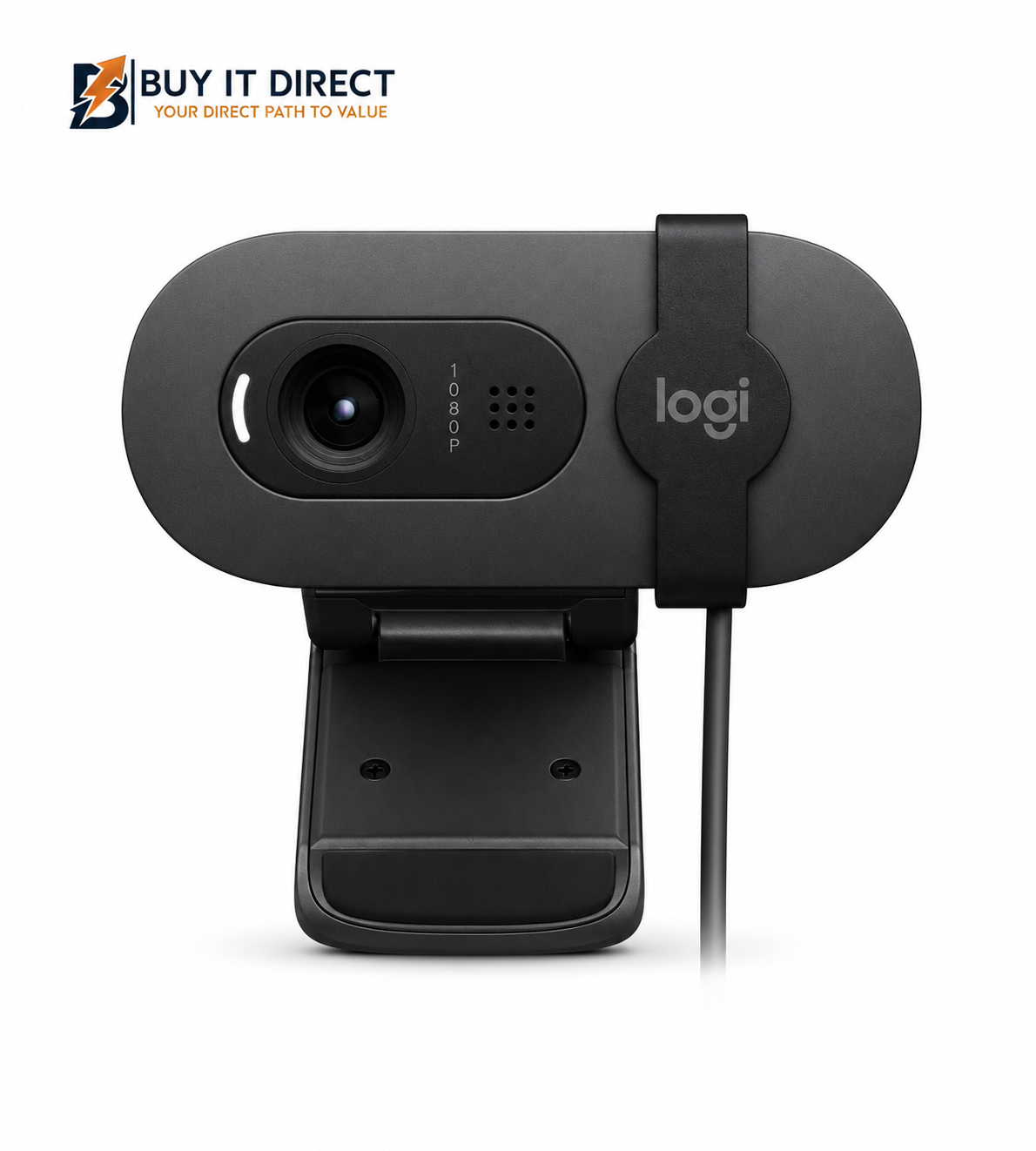 Logitech Brio 100 Full HD Webcam with Privacy Shutter Black