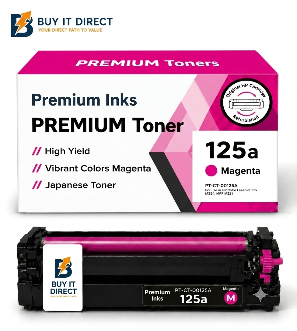 خرطوشة تونر Premium 125A أرجواني متوافقة لطابعات HP Color LaserJet