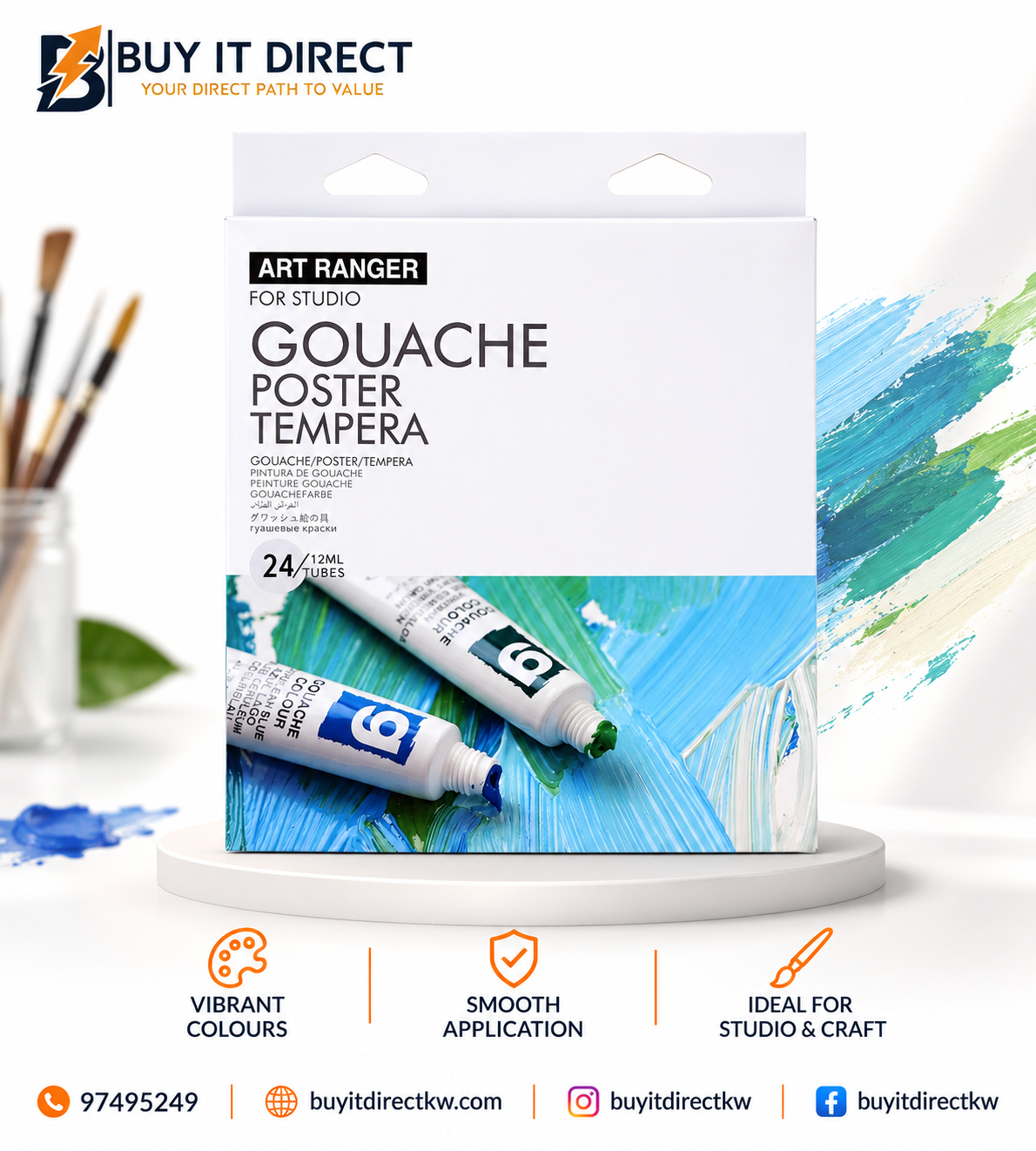 Art Rangers Gouache Poster Tempera 24 Tubes