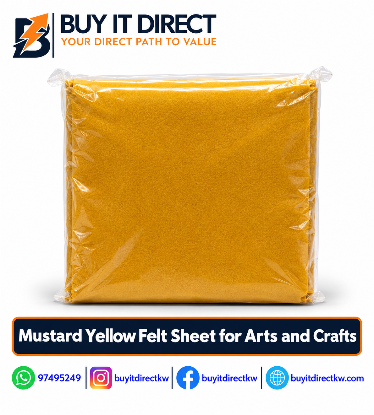Felt Sheet Mustard