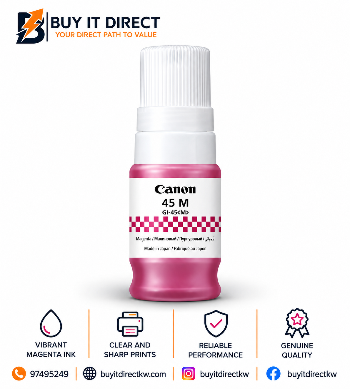 Canon GI 45 Ink 40 ml Magenta 6286C001AA