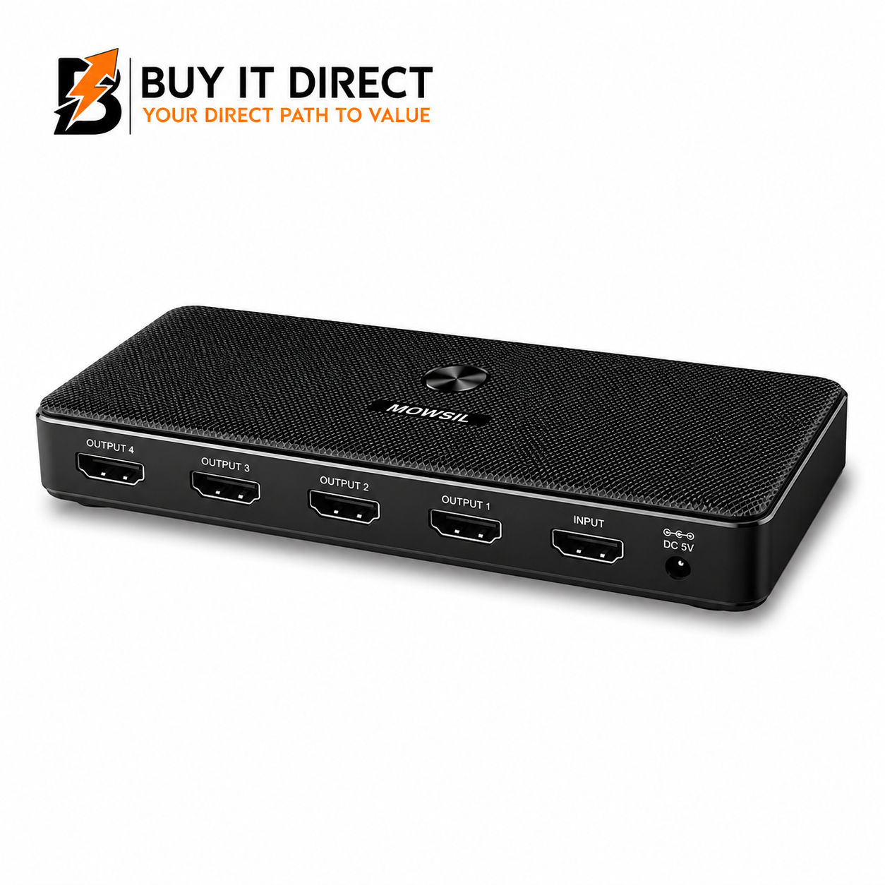 Mowsil HDMI Splitter 1x4 4K 30Hz 3D HDR Full HD