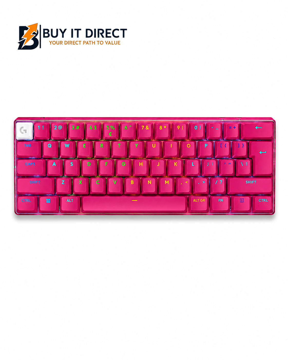 Logitech G PRO X 60 LIGHTSPEED Wireless Gaming Keyboard Tactile Magenta