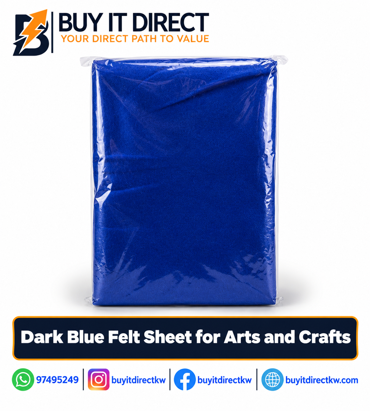 Felt Sheet Dark Blue