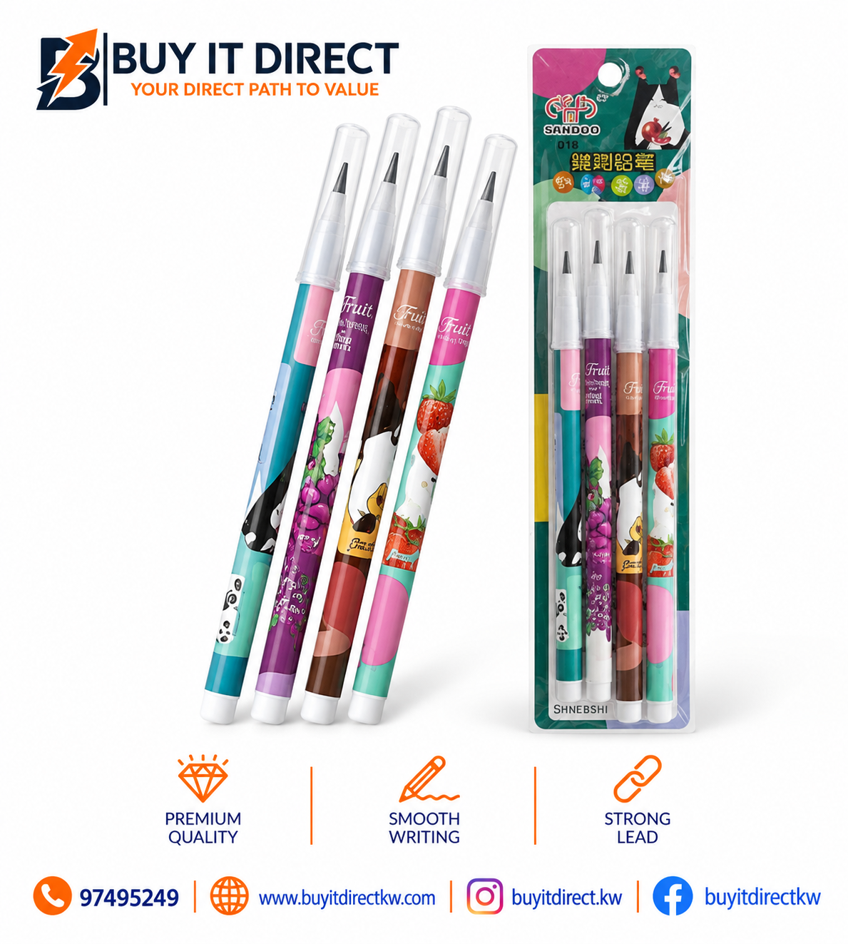 Non-Sharpening Pencil for Writing & Drawing