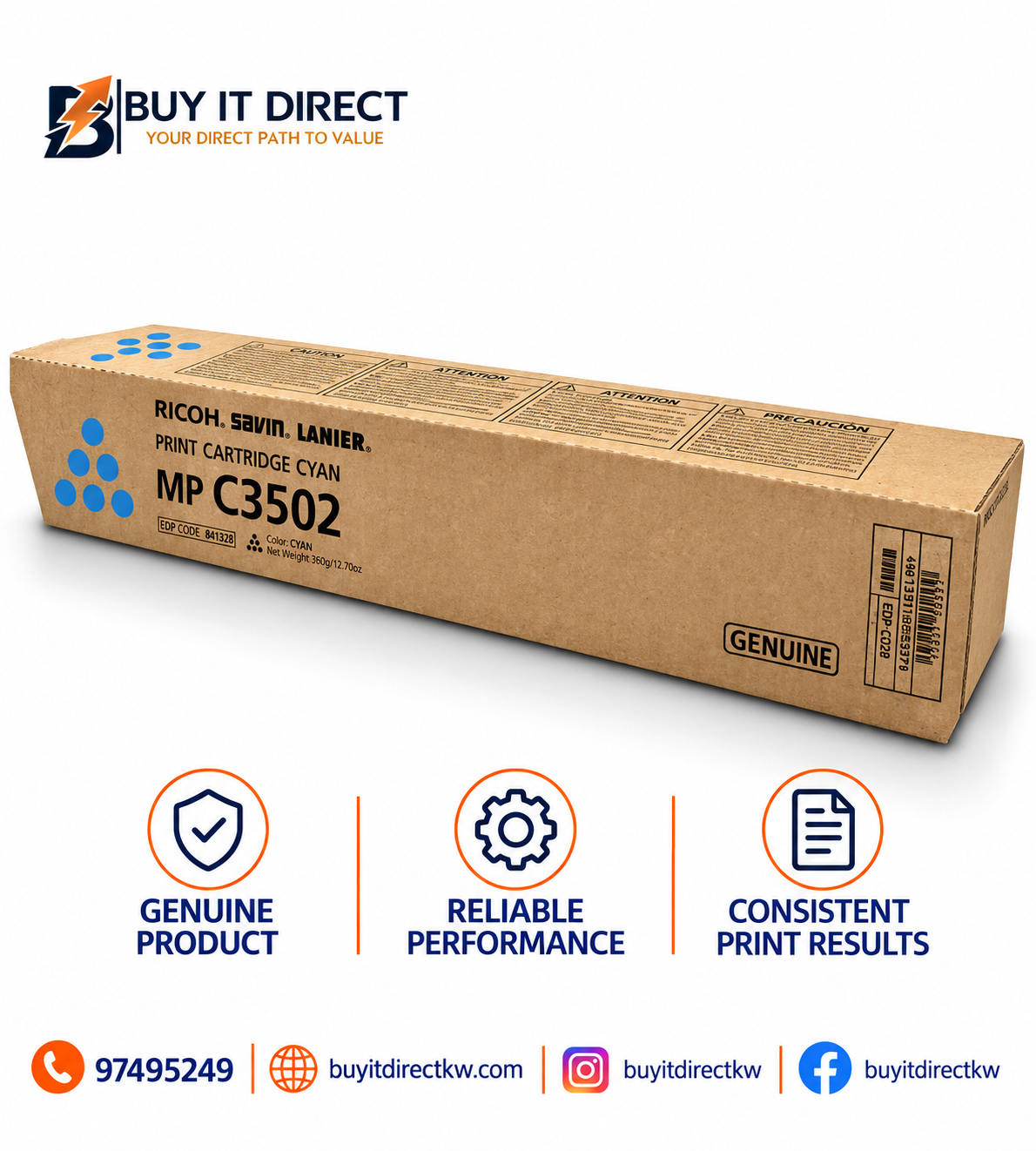 Ricoh MP C3502 Cyan Toner Cartridge