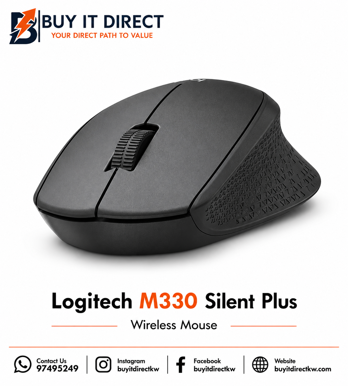 لوجيتك M330 سايلنت بلس ماوس لاسلكي غرافيت