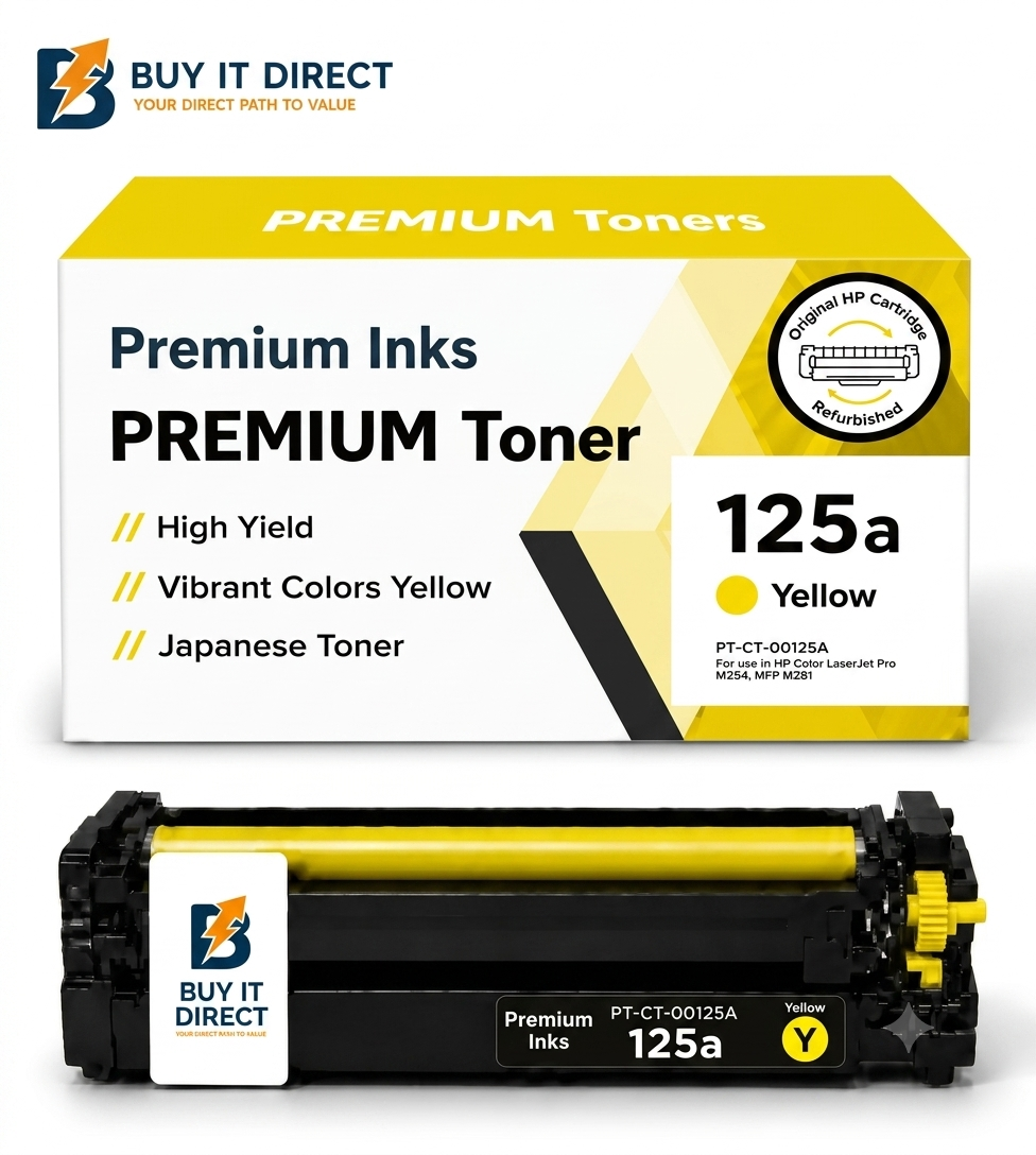 خرطوشة تونر Premium 125A أصفر متوافقة لطابعات HP Color LaserJet