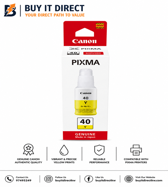 Canon GI40Y Yellow High Yield Ink Bottle