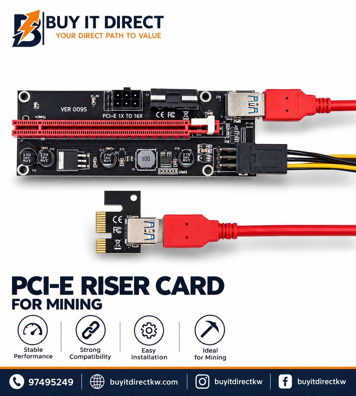 PCI-E Riser Card for Mining