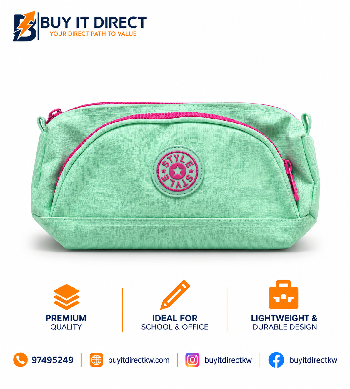 Pencil Case Mint Green