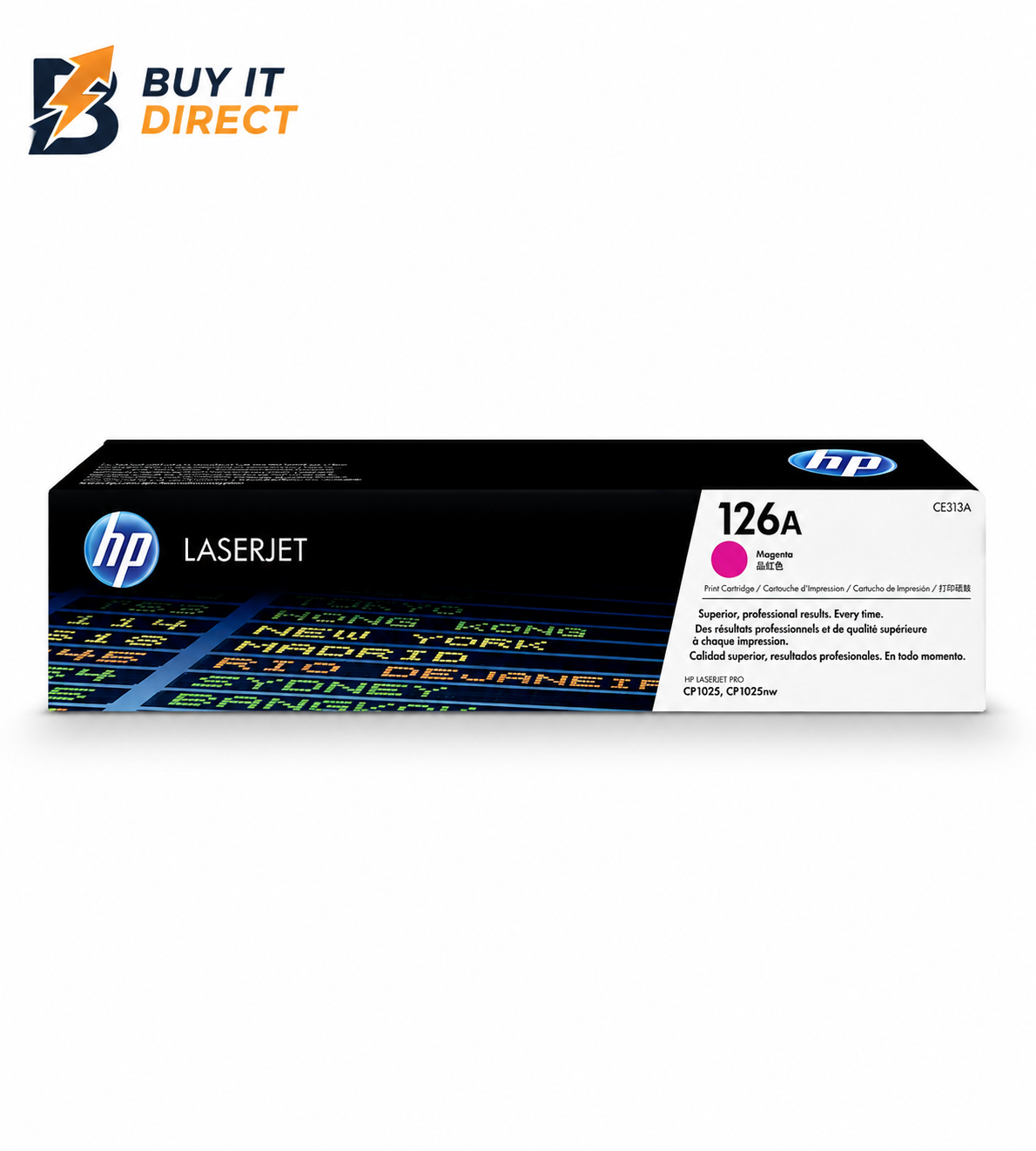خرطوشة تونر HP 126A أصلية باللون الأرجواني لطابعات LaserJet – 1,000 صفحة – CE313A