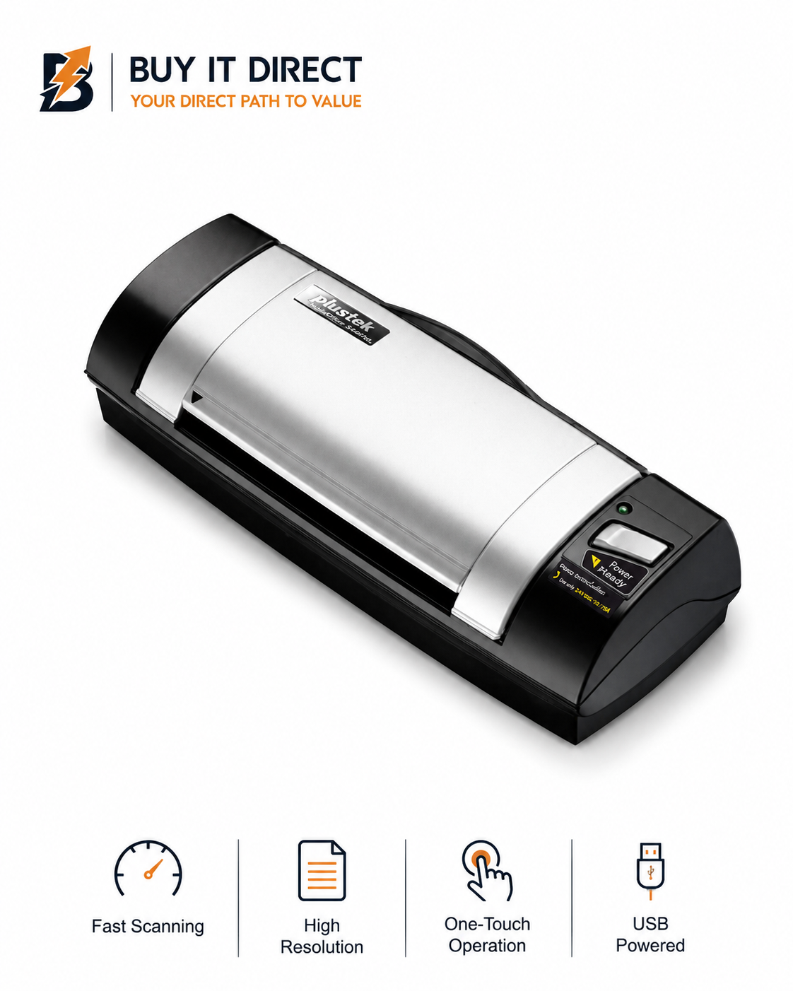 Plustek MobileOffice D600 Plus Portable Duplex Scanner 600dpi A6 USB