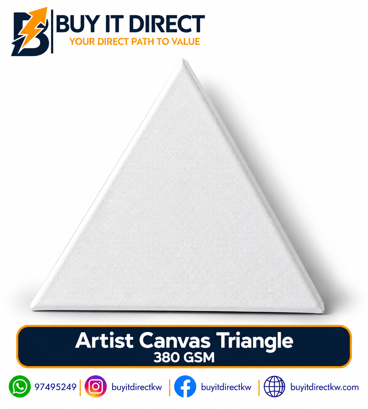 ARTIST CANVAS TRIANGLE – 380 GSM