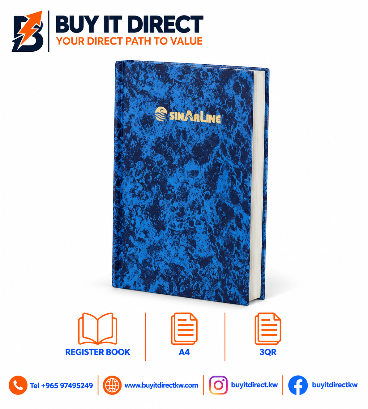 Register Book A4 3QR