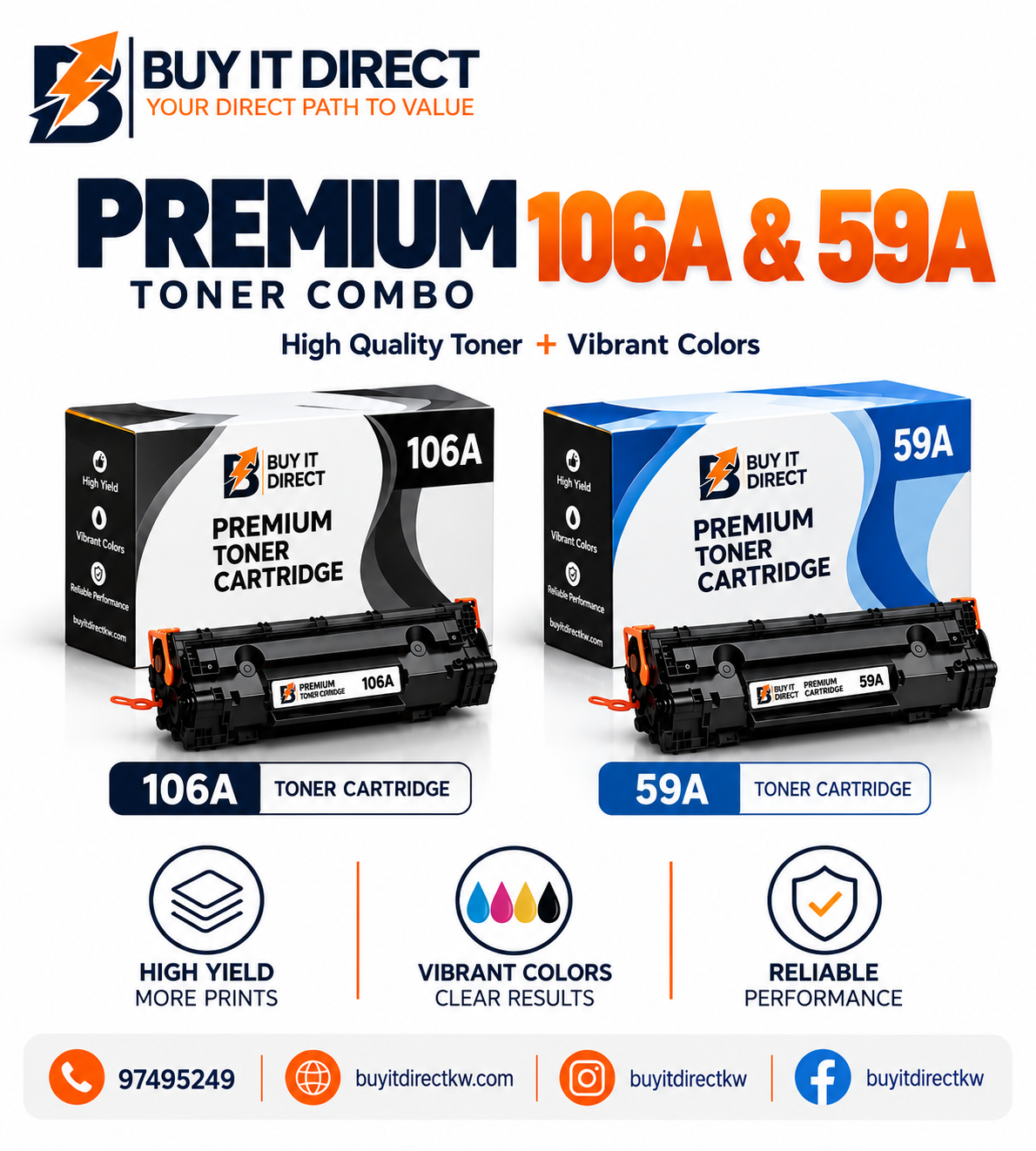 Premium Ink 106A and 59A Combo