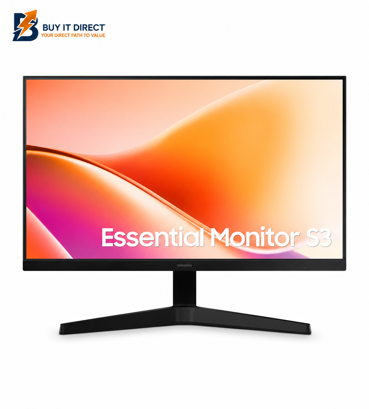 Samsung 24" Essential Monitor S3 S33GF - 24" FHD / 5ms / 100Hz / HDMI 1.4/VGA - Monitor