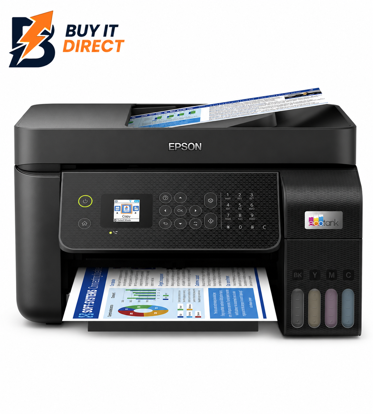  Epson EcoTank L5290 طابعة – 33ppm / A4 / USB / LAN / Wi-Fi / Color – طابعة - SO