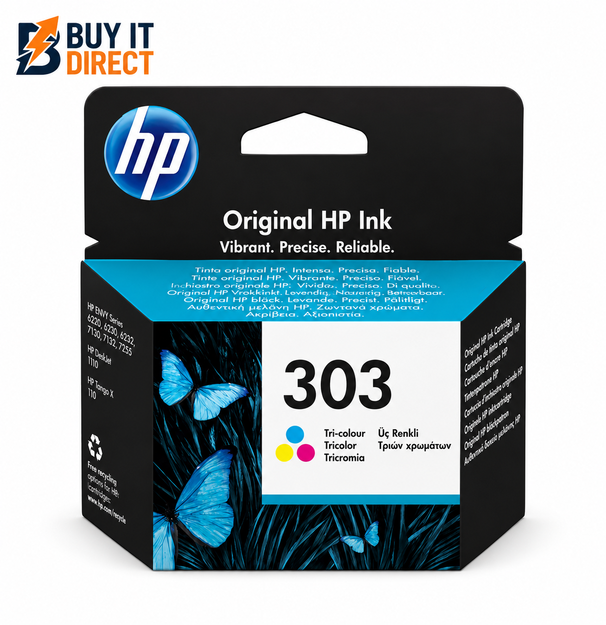خرطوشة حبر HP 303 أصلية ثلاثية الألوان