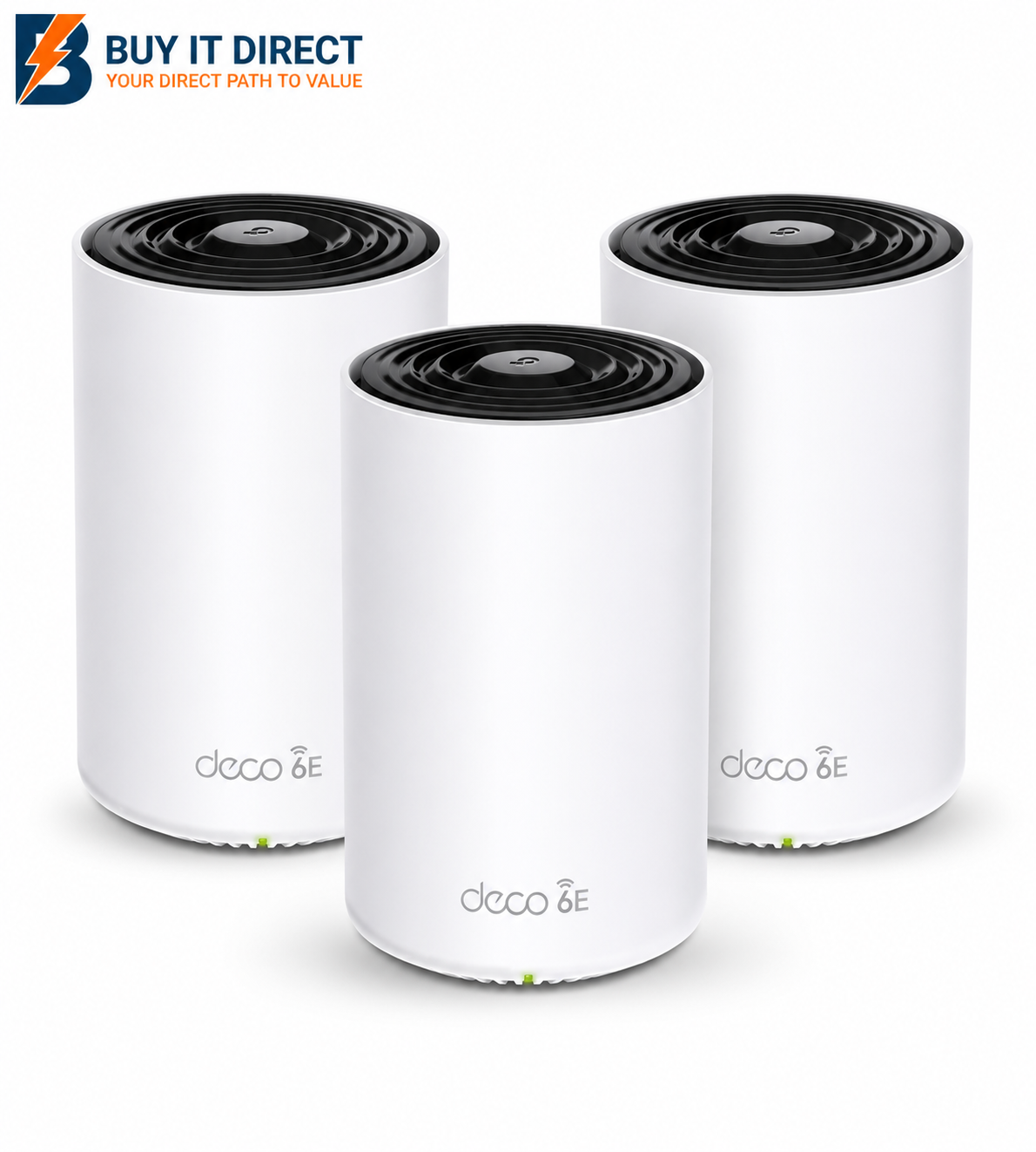 نظام TPLink AXE5400 Mesh Wi Fi 6E ثلاثي النطاق (مجموعة من 3 وحدات)