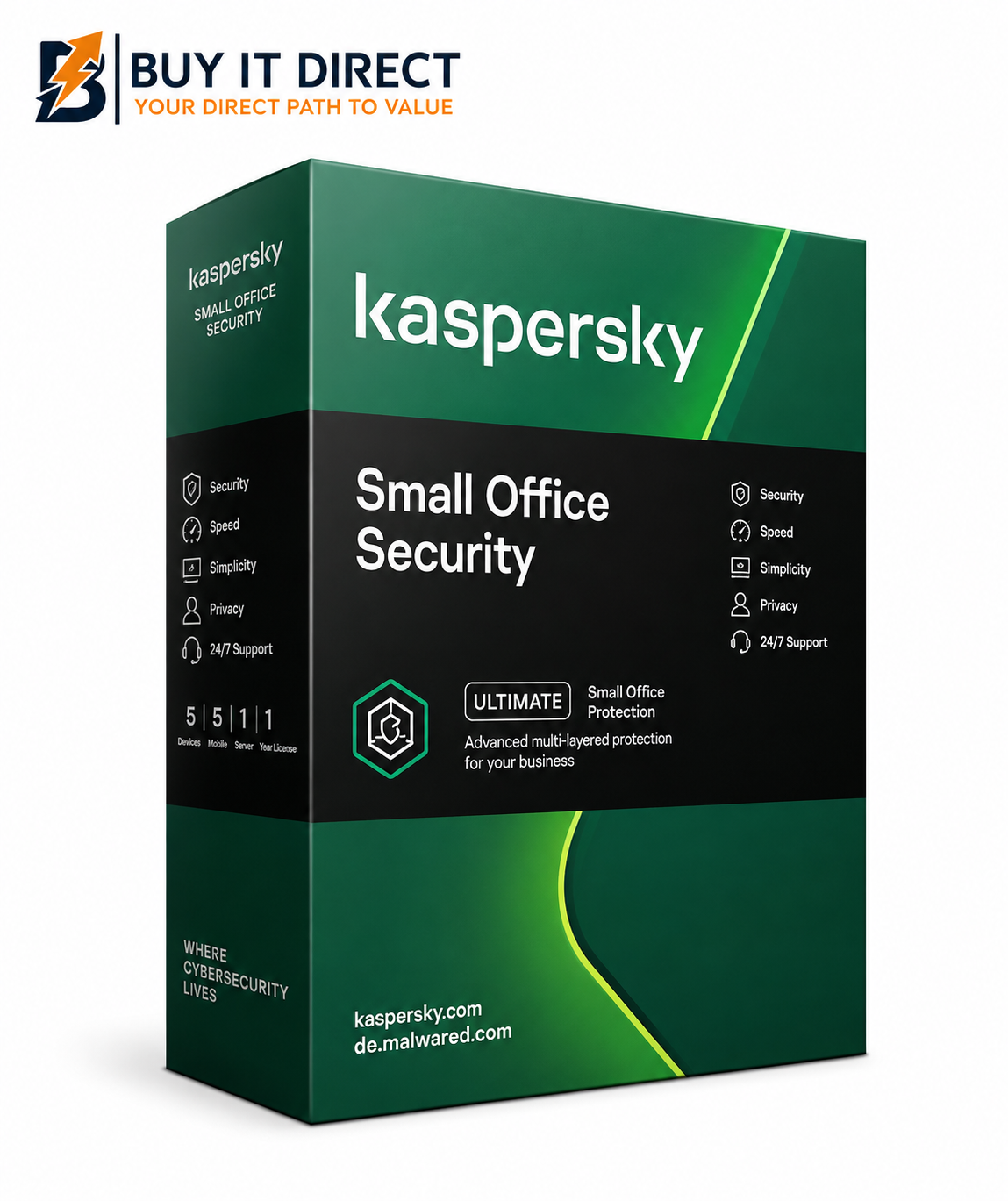 Kaspersky Small Office Security 10 Desktops 1 Server Business Protection
