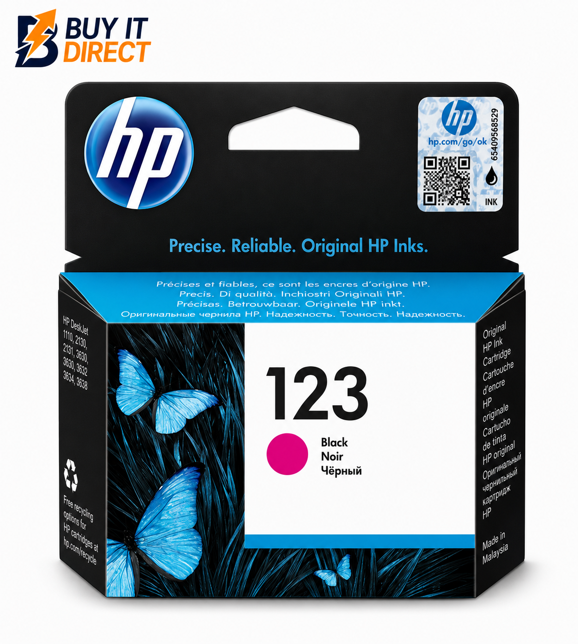 HP 123 أسود خرطوشة حبر