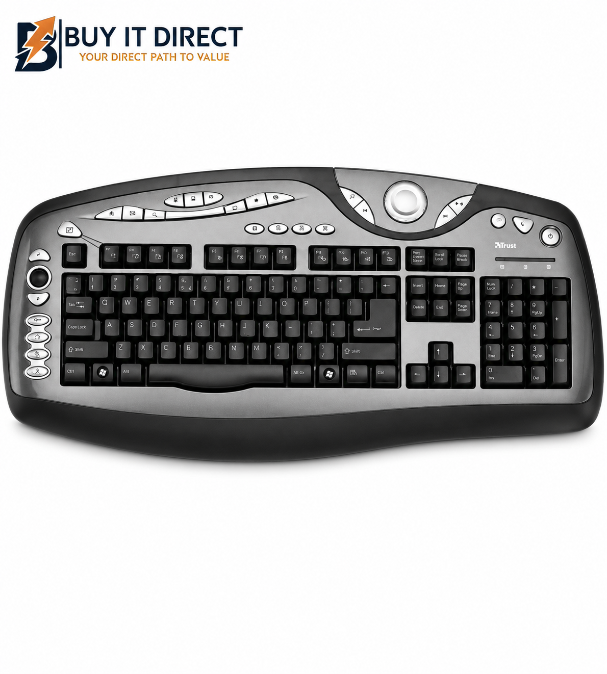 Trust KB-2200 Multimedia Scroll Keyboard English, USB port