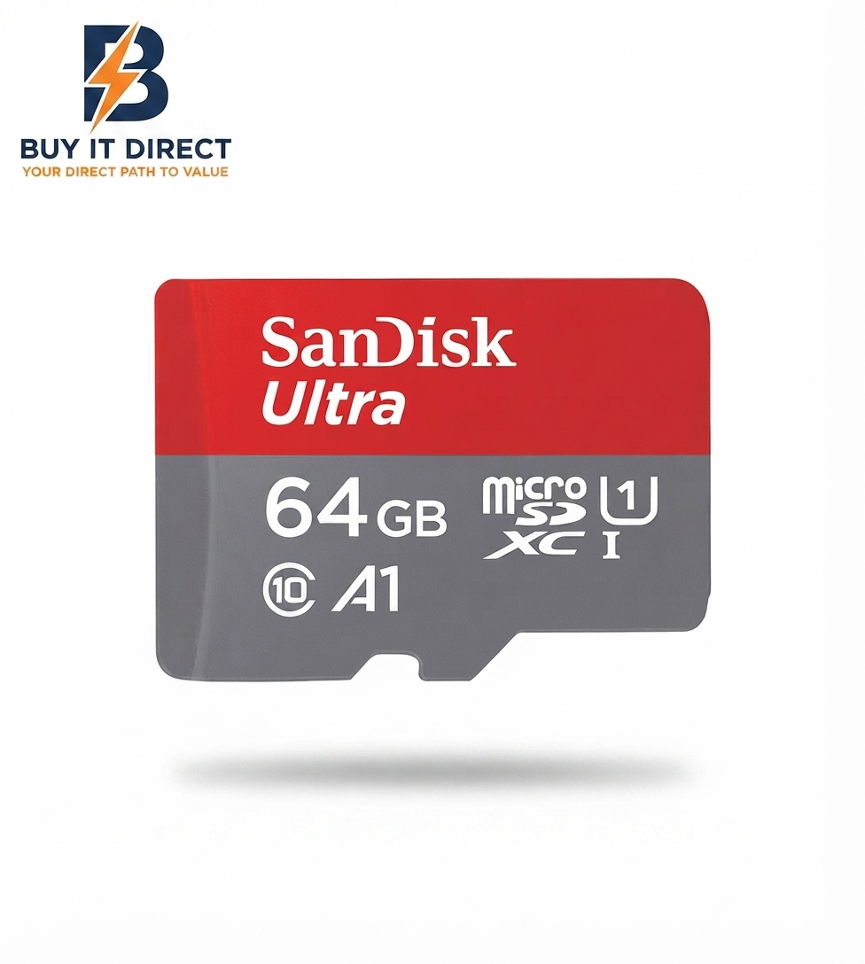 بطاقة SanDisk Ultra UHS-I MicroSD - سعة 64 جيجابايت / سرعة تصل إلى 140 ميجابايت/ثانية