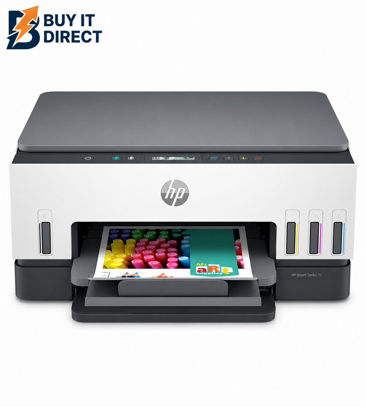HP Smart Tank 670 AIO - 12ppm / 4800dpi / A4 / USB / Wi-Fi / Color Inkjet - طابعة