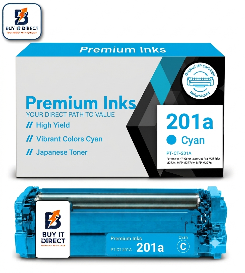 Premium 201A Cyan Compatible Toner Cartridge for HP Color LaserJet Printers