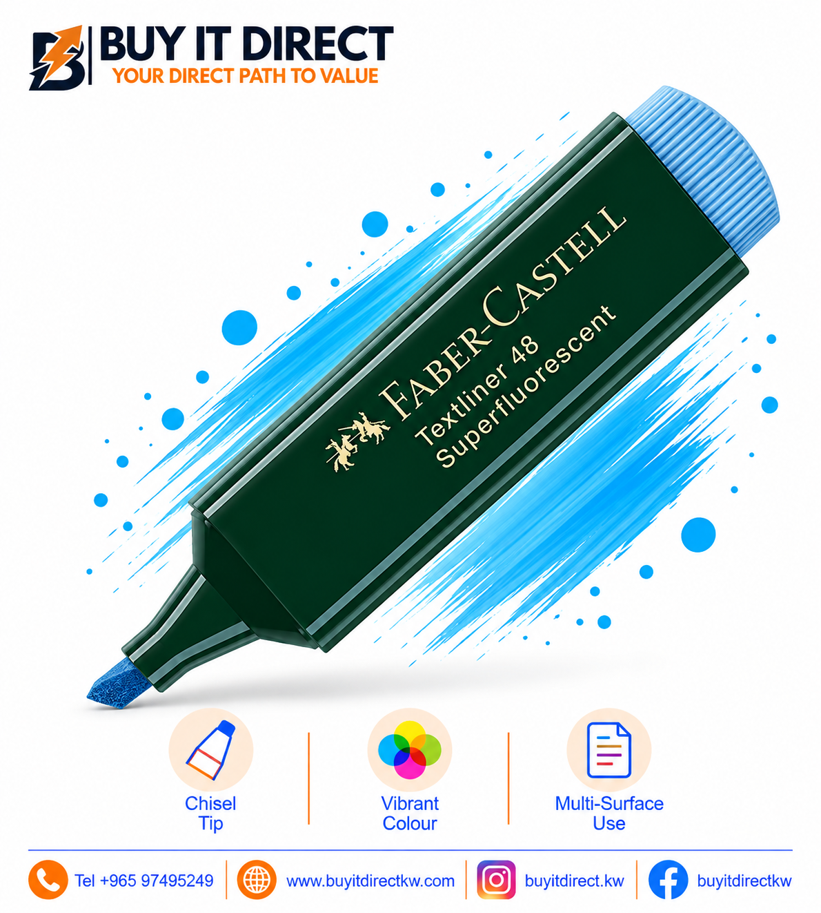 Faber-Castell Textliner 48 Blue Highlighter