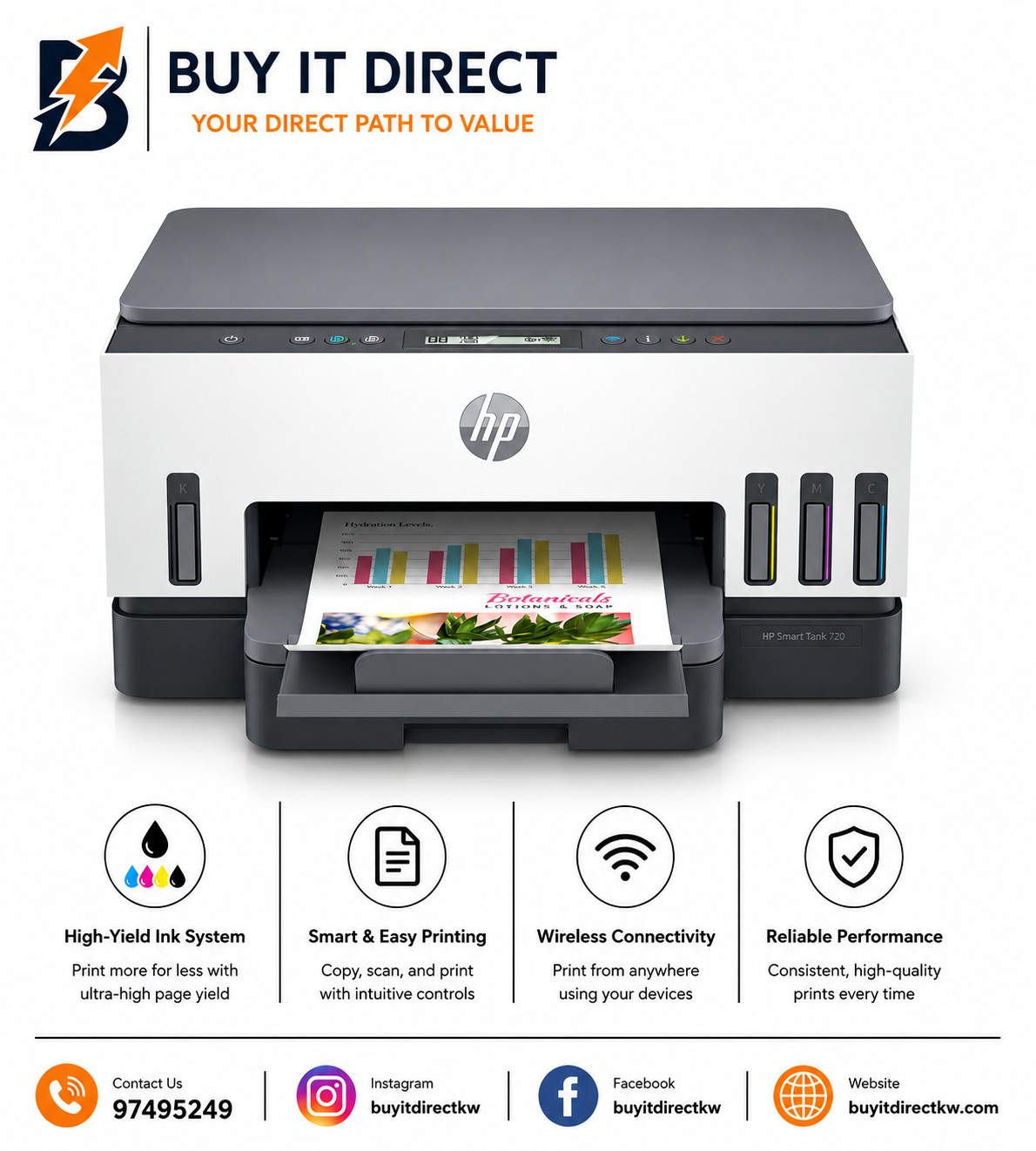 HP Smart Tank 720 All-in-One Ink Tank Printer