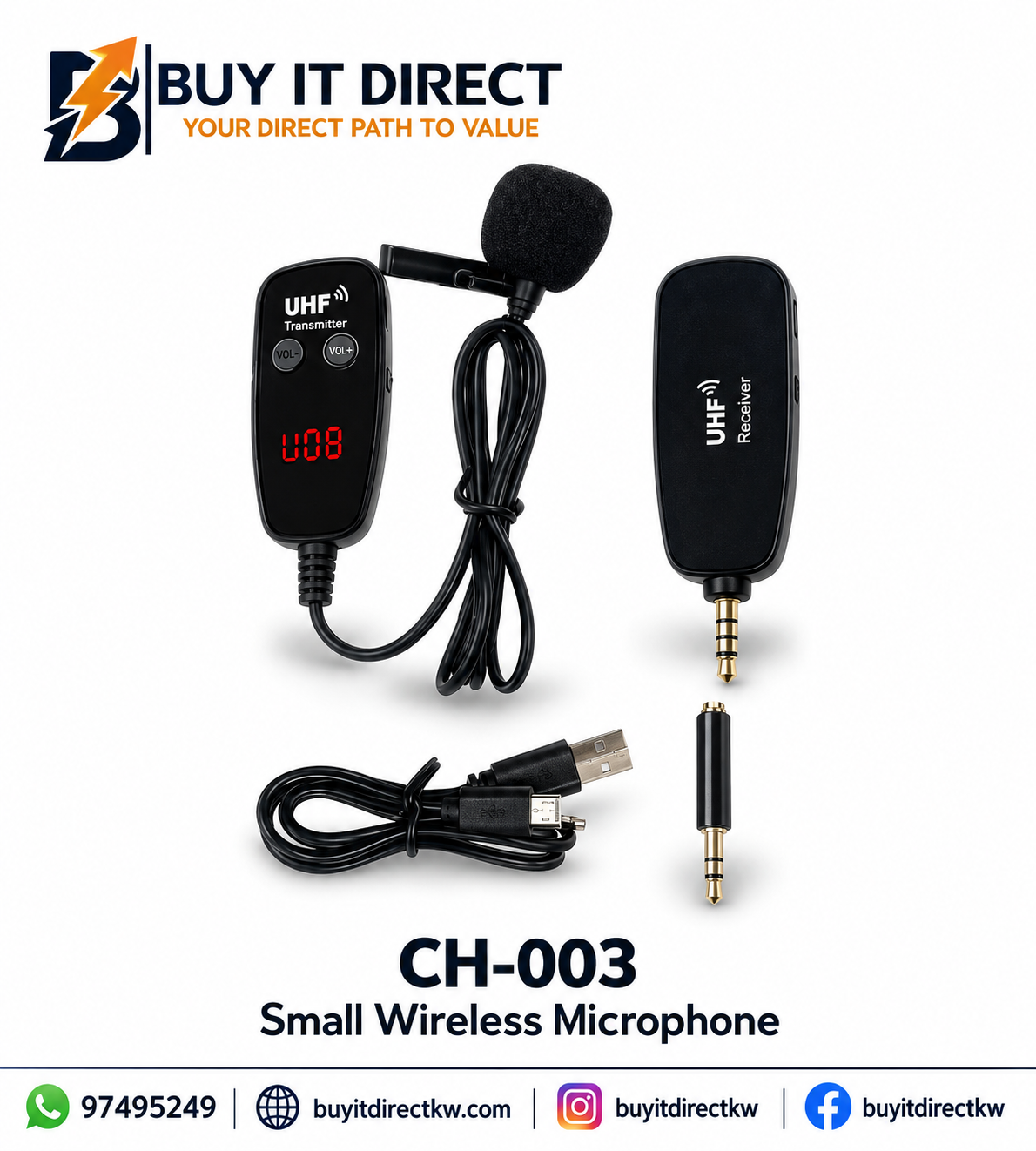 ميكروفون لاسلكي صغير CH-003