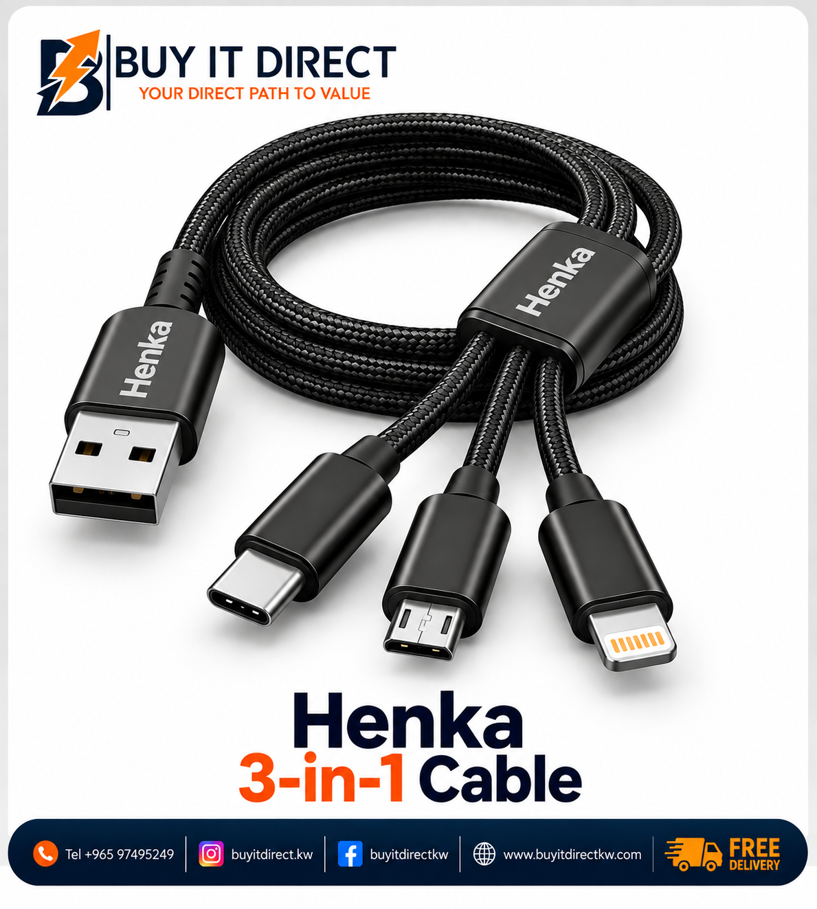 Henka 3-in-1 Cable