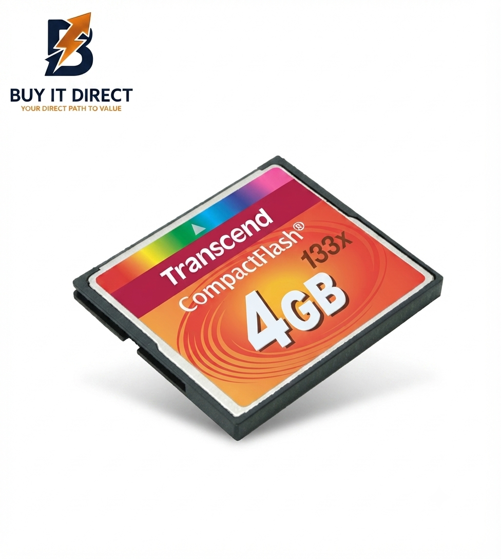 بطاقة ذاكرة TRANSCEND CompactFlash سعة 4 جيجابايت وسرعة 133X