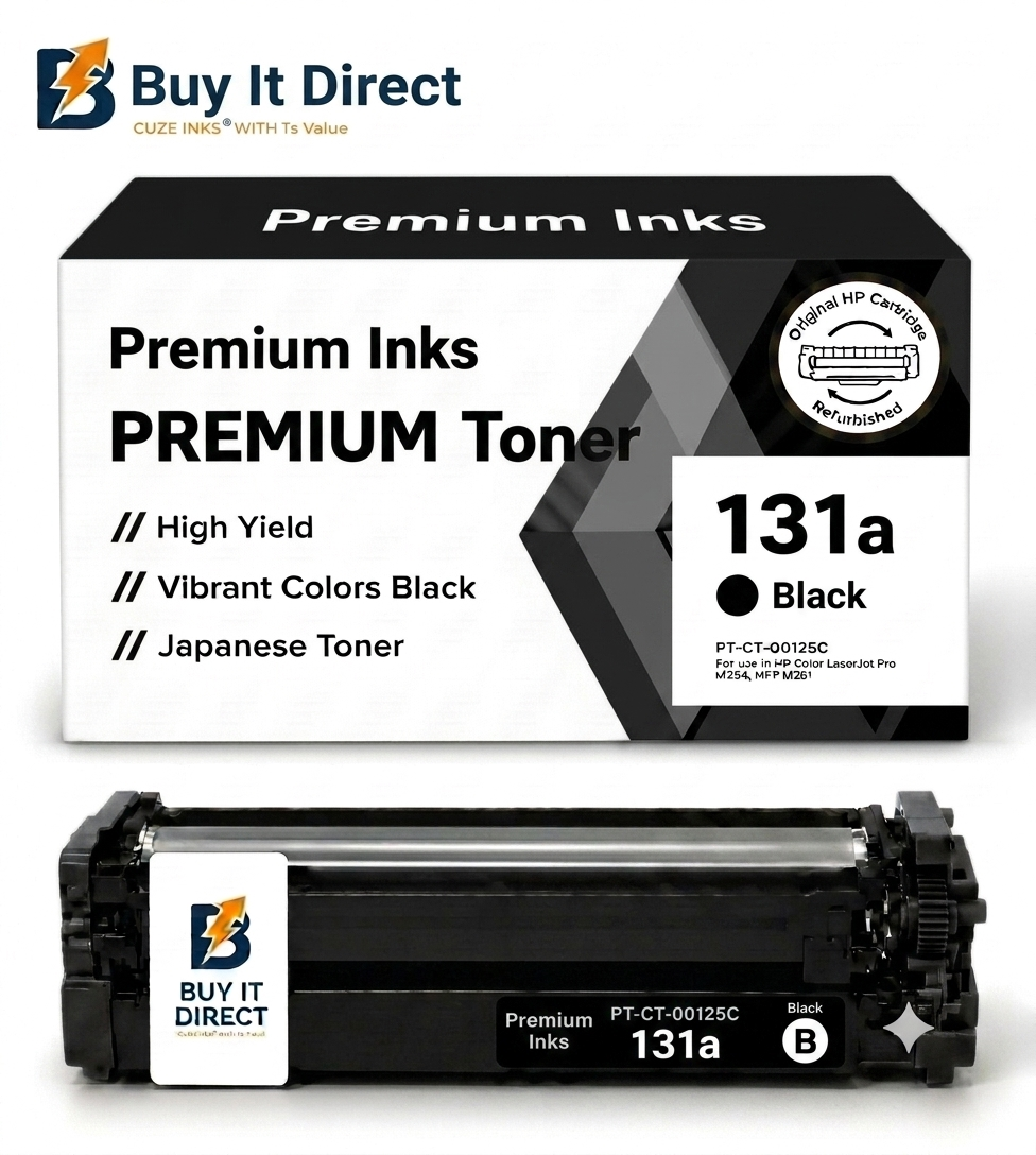 Premium 131A Black Compatible Toner Cartridge for HP Color LaserJet Printers