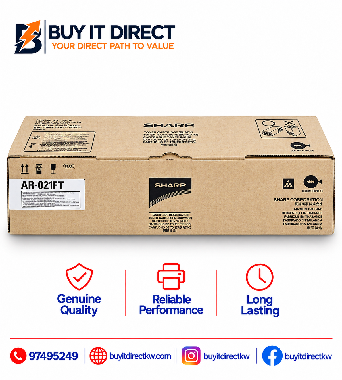 Sharp AR-021FT Black Original Toner Cartridge
